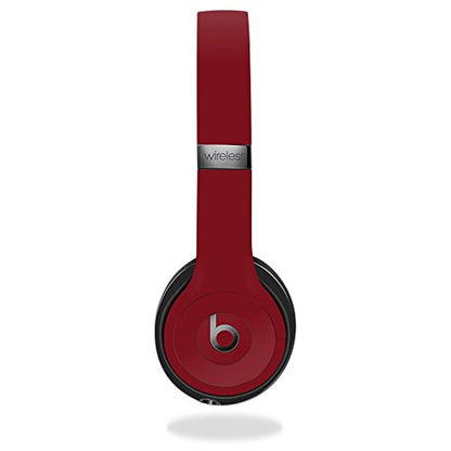 MightySkins Skin Compatible with Beats by Dr. Dre Solo 3 Wireless - Solid Burgundy | Protective, Durable, and Unique Vinyl Decal wrap Cover | Easy to Apply, Remove | Made in The USA - color: Burgundy