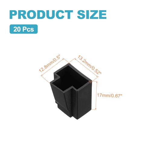 MECCANIXITY RJ45 Dust Covers Caps, RJ45 Dust Plug PE Ethernet Protector Covers for Media Converters, Router, Modem, Laptop, Network Panel, Pack of 20(Black) - color: Black