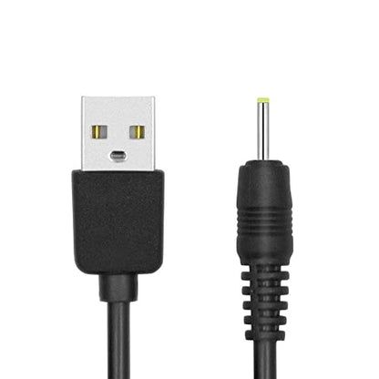2 Pack USB DC Power Cable 2.5mm x 0.7mm, Black (1m / 3.3ft) | USB Charging Copper Wire 5V Barrel Jack Plug Male Female Connector Extender Socket Charger Monitor Adapter