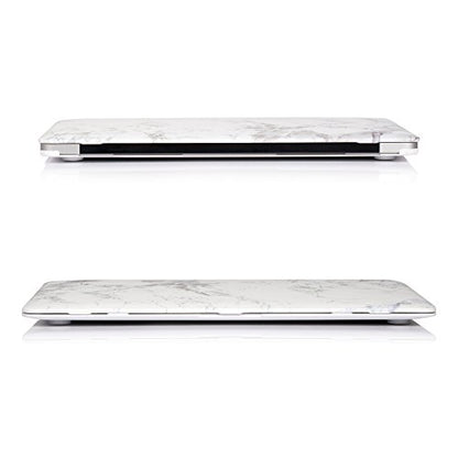 RUBAN Case Compatible with MacBook Air 13 Inch (Models: A1369 & A1466, Older Version 2010-2017 Release), Slim Snap On Hard Shell Protective Cover and Keyboard Cover (White Marble) - color: White Marble