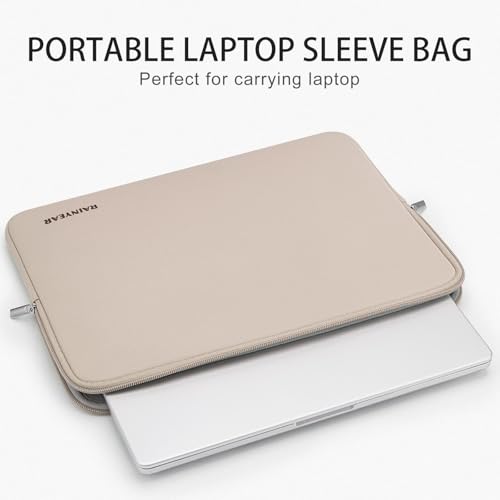RAINYEAR 13 Inch Laptop Sleeve Case Compatible with 13 Inch MacBook Neo A18 A3404 13.3 Inch MacBook Air/Pro M1 M2 M3 M4 M5 A3449, Protective Soft Padded Laptop Carrying Bag Cover, Khaki - color: Khaki, size: 13 Inch