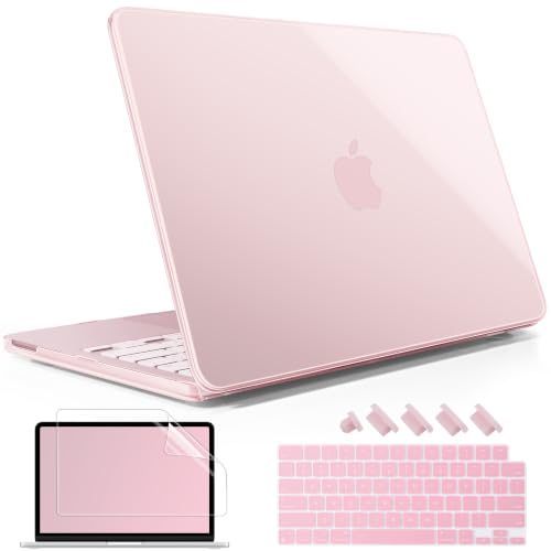 May Chen for MacBook Neo 13 inch Liquid Retina Display ((2026 Release A3404), Slim & Lightweight Protective Case with Screen Protector&Keyboard Cover&Dust Plug, Crystal Blush - color: Crystal Blush