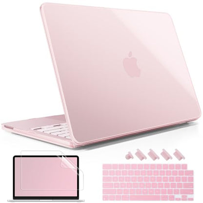 May Chen for MacBook Neo 13 inch Liquid Retina Display ((2026 Release A3404), Slim & Lightweight Protective Case with Screen Protector&Keyboard Cover&Dust Plug, Crystal Blush - color: Crystal Blush