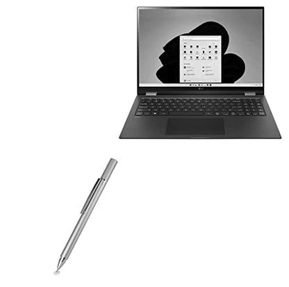 BoxWave Stylus Pen Compatible with LG Gram 16 2-in-1 (16T90P) - FineTouch Capacitive Stylus, Super Precise Stylus Pen - Metallic Silver