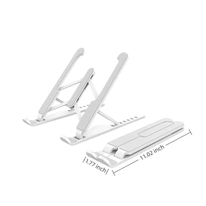 1pc Adjustable Laptop Stand for Desk - Foldable & Portable Laptop Riser, Ergonomic Multi-Angle Computer Stand, Heat Dissipation Notebook Holder (Pink) - color: pink