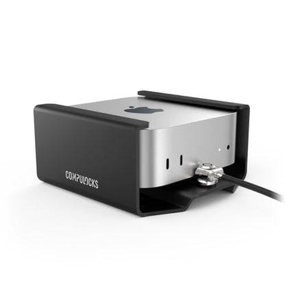 Compulocks Mac mini M4 2024 Secure Mount with Keyed Cable Lock | Secure aluminum tablet security lock by Compulocks - size: Mount with Keyed Cable Lock