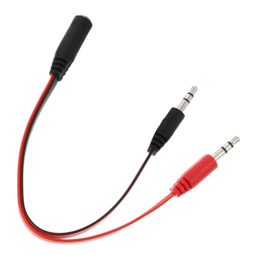 Yardwe Audio Splitter Cable Adapter for Headset Microphone TPE Audio Equipment Adapter Cable for Smartphones Laptops and Speakers Convenient Dual Connection