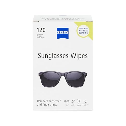 ZEISS Pre Moistened Sunglasses Cleaning Wipes 120 Count - size: 120 Count (Pack of 1)