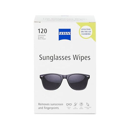 ZEISS Pre Moistened Sunglasses Cleaning Wipes 120 Count - size: 120 Count (Pack of 1)