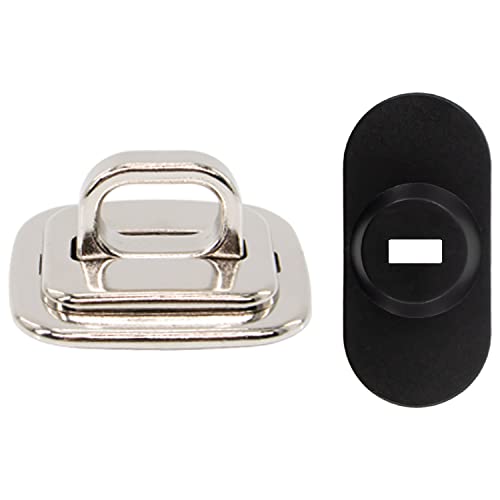 Laptop Anchor Plate and Lock Plate with Lock Slot, Self-Adhesive Security Plate Anti Theft Lock Slot for Cables to Lock Down Laptops, Mac Book, Tablets, iPad, or Other Computer - color: Black lock slot+Anchor