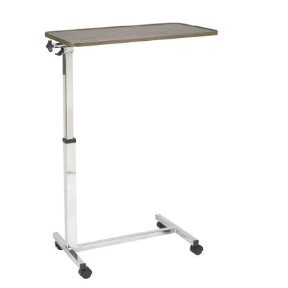 Drive Medical Tilt-Top Overbed Table with Wheels, Walnut | Overbed Table Tilts and Rolls on Wheels for Flexible Positioning During Everyday Use, Walnut Finish and Design