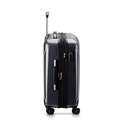 DELSEY PARIS Helium Aero Hardside Expandable Luggage with Spinner Wheels, Titanium, Carry-On Plus 21 Inch - color: Titanium, size: Carry-On Plus 21 Inch