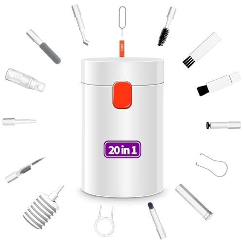 20-in-1 Cleaning Kit for Airpod Earbud Laptop Keyboard, Electronic Penlar Cleaning Kit Compatible with Computer PC Cell Phone, Charging Port