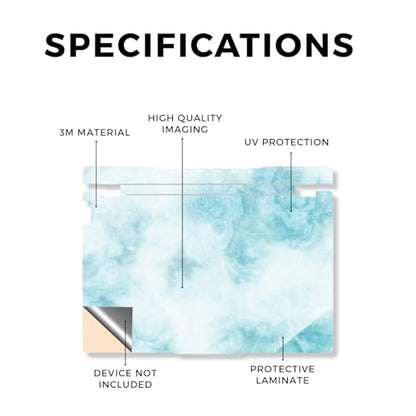 Glossy Glitter Laptop Skin Compatible with Lenovo Legion 5 Gaming Laptop (15IRX9) 2024 - Blue Marble - Premium 3M Vinyl Protective Wrap Decal Cover - Easy to Apply | Crafted in the USA - color: Blue Marble, size: Legion 5 Gaming (15IRX9) 2024 Top Skin Onl