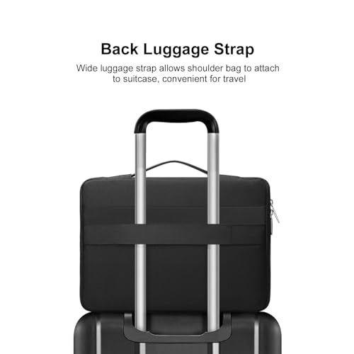 MOSISO 360 Protective Laptop Case 14 inch, Laptop Sleeve Compatible with HP Lenovo Dell ASUS Acer, HP Stream,Dell Latitude, Lenovo IdeaPad, Side Open Bag with 2 Raised&1 Flapover Pockets, Black - color: Black, size: 14 inch