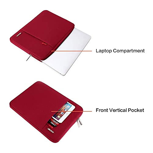 MOSISO Laptop Case 13 inch, Laptop Sleeve Bag with Pocket | Compatible with MacBook Neo A3404 2026/Air/Pro 13 M5/M4/M3/M2/M1 2026-2016, Polyester Vertical Computer Bag, Red - color: Red, size: 13 inch