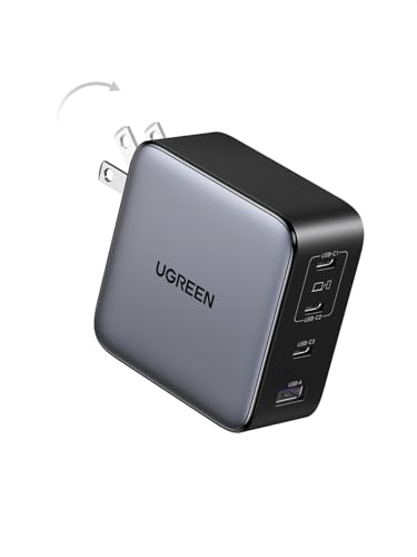 UGREEN Nexode 200W GaN USB C Wall Charger, 4-Port Foldable Compact Fast Type-C Power Adapter Compatible with MacBook Pro/Air, Dell XPS, HP 14, iPad, iPhone 17/16/15 Series, Galaxy S25/S24, Pixel 10/9