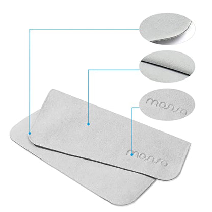MOSISO Polishing Cloth, 2PCS Electronic Screen Cleaning Cloths, Grey | Soft Microfiber Cloths ,Compatible with MacBook/iPhone, Compatible with iPad/Tablets/Laptop Notebook Computer, Camera