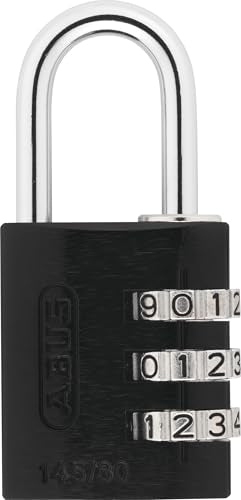 ABUS 145/30 Non-TSA Combination Lock for Hard Cases, Luggage, Resettable | Black - color: Black, size: 30 mm