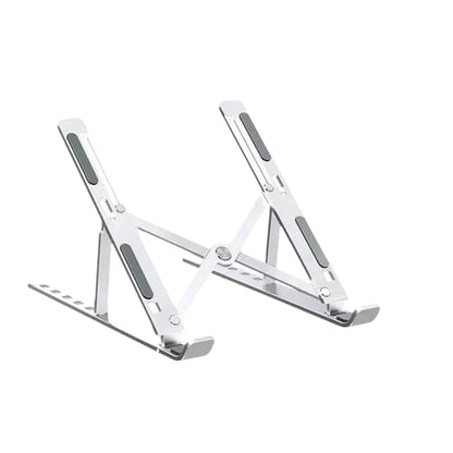 Adjustable Laptop Stand with Locking Buckle, Compatible with 10, 10-16 Inch | Ergonomic Aluminum Riser for Enhanced Cooling and Stability. Compatible with 10-16 Inch Laptops. Use in everyday routines. - color: Abs White