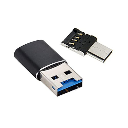 USB 3.0 to Micro SD SDXC TF Card Reader with Micro Type-C USB-C OTG Adapter for Tablet/Cell Phone - style: USB3.0-TF + USB-C OTG