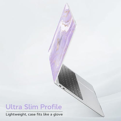 B BELK Compatible with MacBook Air 13 inch Case 2021 2020 2019 2018 M1 Chip | A2337 A2179 A1932, Plastic Laptop Hard Shell for MacBook Air 13.3 inch Case & Keyboard Cover &Screen Protector, Purple Marble - color: Purple Marble