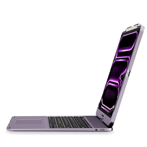 Keyboard Case iPad Air 13 inch, Pro 13 and Pro 12.9" (6th-3rd Gen) Purple | Pekarejue 360 Rotatable, Trackpad, Backlit, Pencil Holder, Fit iPad Air 13 M4 M3 M2, M5 M4 Pro 13"/12.9" (6th 5th 4th 3rd ) - color: Metallic Purple, size: iPad Air/iPad Pro (13"/
