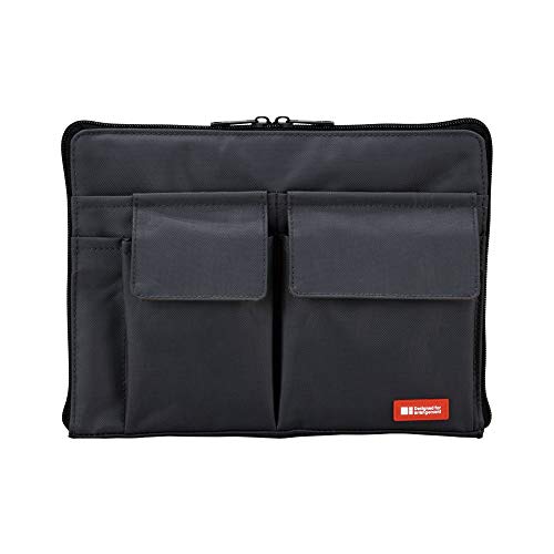 LIHIT LAB Bag Insert Organizer with Storage Pockets - color: Black, size: 7.1 in x 9.8 in