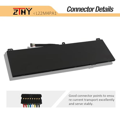 L22C4PA1 L22M4PA1 Battery for Lenovo Yoga 7 14IRL8 14ARP8 16IRL8 16ARP8 | For Yoga 7 2-in-1 14IML9 14AHP9 16IML9 16AHP9 Series Laptop L22D4PA1 5B11K38966 SB11K38964 15.36V 71Wh 4623mAh 4-Cell - size: 11.10*3.58*0.23inch L22M4PA1