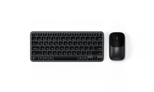 Satechi Wireless Keyboard and Mouse Combo, Slim CEX1 with Multi-Device Bluetooth Pairing and USB-C Receiver Connectivity, Designed for Compact Multi-Device Workspaces, Space Black - color: Space Black, size: Combo