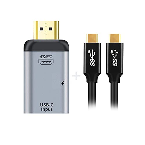 xiwai 100W 10Gbps Cable & USB-C Type C Female Source to HDMI Sink HDTV & PD Power Adapter 4K 60hz 1080p for Phone & Laptop - style: USB-C Type C to HDMI with cable