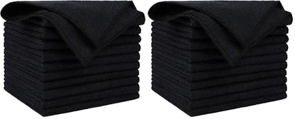 AIDEA Microfiber Cleaning Cloth Black 10PK, Microfiber Towels,12×12" (Pack of 2) - color: Black, size: 10PK (Pack of 2)