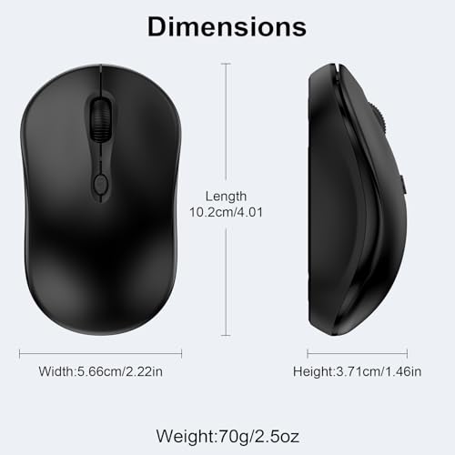 Wireless Mouse,Computer Wireless Cordless Mouse 2.4GHz HP Mice | for Laptop,PC,Computer,HP, Windows,Chromebook,Notebook,Mac,Desktop USB Mice