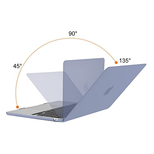 MOSISO Compatible with MacBook Air 13 inch Case M5 2026 M4 M3 M2 2025-2022 | A3449 A3240 A3113 A2681, Scratches-Resistant Protective Hard Shell for MacBook Air 13.6 inch Case, Lavender Gray - color: Lavender Gray