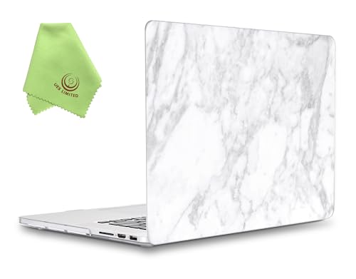 UESWILL Marble Pattern Smooth Hard Shell Case Compatible with MacBook Pro 13 inch with Retina Display No CD-ROM (Model A1502/A1425, Early 2015/2014/2013/Late 2012), (White) - color: Pattern: Marble White, size: MacBook Pro 13" Retina A1502/A1425