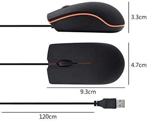 Guiheng 10 Pack Wired Mouse - USB Wired Computer Mouse for Right or Left Hand, Ergonomic with Durable Clicks for PC, Laptop, Desktop, Chromebook, Notebook, Mac - color: 10 pack black