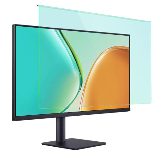 17.3 Inch Blue Light Blocking Hanging Screen Protector Panel, Anti-Glare Eye Protection Acrylic Filter for Widescreen LED LCD PC Monitor, 16:9 Aspect Ratio, Removable Hanging Type (Green Blue Light Hanging, 17.3 inch [16:9] (395 × 245 mm)) - color: Green