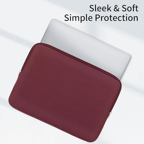 RAINYEAR 13 Inch Laptop Sleeve Case Padded Carrying Bag, Red | Slim Protective Soft Zipper Computer Cover for 13.3 inch MacBook Air/Pro M1 M2 M3 M4 M5 A3449 A3240 A3113 A2681 A2338 - color: Red, size: 13"