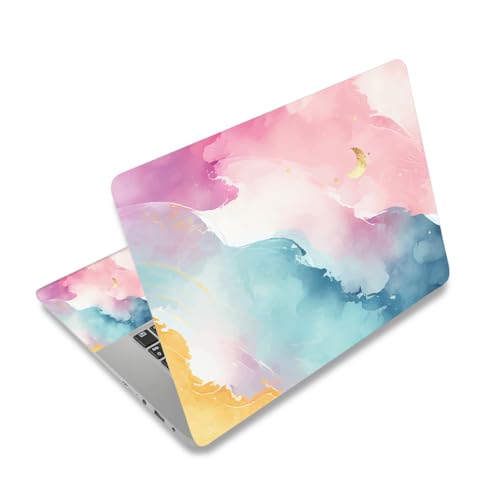 12 13 14 15 15.4 15.6 Inches Laptop Skin Sticker Decal Universal Netbook Skin Sticker Reusable Soft Notebook Art Protector Cover Decal, Pink Blue Ink Painting - color: Pink Blue Ink Painting