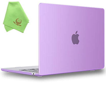 UESWILL Compatible with MacBook Air 13 inch M5 M4 M3 M2 Case 2022-2026 Model A3449 A3240 A3113 A2681, Matte Hard Shell Case Cover for MacBook Air 13.6 + Microfiber Cloth, Purple - color: Purple, size: MacBook Air 13" (M2 M3 M4 M5)