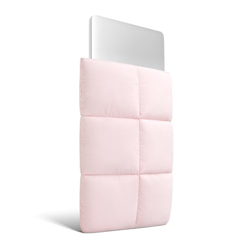 Comfyable Puffy Laptop Sleeve 13 Inch 14 Inch, Quilted Puffer Laptop Carrying Case, Pillow Case Compatible with MacBook Air M4 2025 M3 M2 M1, MacBook Pro M5 M4 Pro/Max, Light Pink - color: Light Pink, size: For 13"-14" Mac Air / Mac Pro