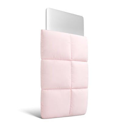 Comfyable Puffy Laptop Sleeve 13 Inch 14 Inch, Quilted Puffer Laptop Carrying Case, Pillow Case Compatible with MacBook Air M4 2025 M3 M2 M1, MacBook Pro M5 M4 Pro/Max, Light Pink - color: Light Pink, size: For 13"-14" Mac Air / Mac Pro
