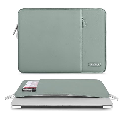 MOSISO Laptop Case 13 inch, Laptop Sleeve Bag with Pocket | Compatible with MacBook Neo A3404 2026/Air/Pro 13 M5/M4/M3/M2/M1 2026-2016, Polyester Vertical Computer Bag, Antique Green - color: Antique Green, size: 13 inch