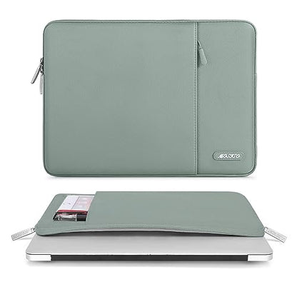 MOSISO Laptop Case 13 inch, Laptop Sleeve Bag with Pocket | Compatible with MacBook Neo A3404 2026/Air/Pro 13 M5/M4/M3/M2/M1 2026-2016, Polyester Vertical Computer Bag, Antique Green - color: Antique Green, size: 13 inch