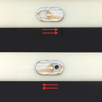 Webcam Cover, Camera Privacy Cover Slide for Laptop/Cell Phone/iPad/PC/Tablet, Protect Your Privacy and Security, 5 Pcs, Marble - color: Marble