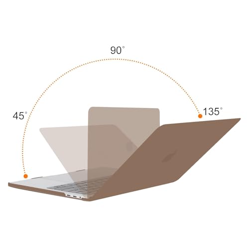MOSISO Compatible with MacBook Pro 13 inch Case M2 M1 2026 2025 2024-2016 | A2338 A2251 A2289 A2159 A1989 A1708 A1706, Plastic Hard Shell&Keyboard Cover&Screen Film&Storage Bag, Caramel Brown - color: Caramel Brown