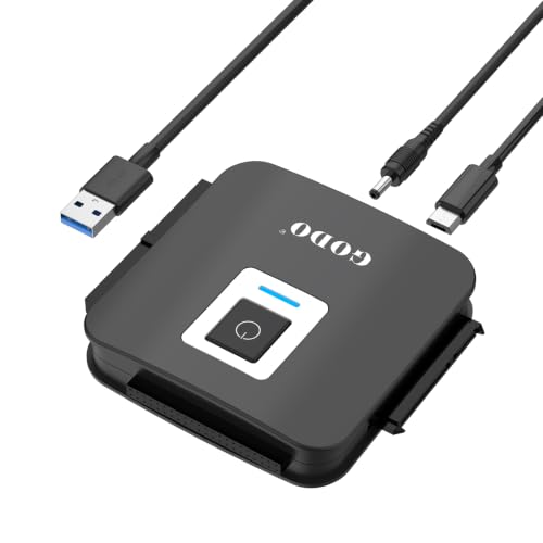 GODO SATA/IDE to USB 3.0 Adapter,IDE Hard Drive Adapter Kit, Cable Converter for 2.5/3.5 inch and SATA HDD/SSD,5.25 CD-ROM/DVD-ROM,Include 12V/2A Power
