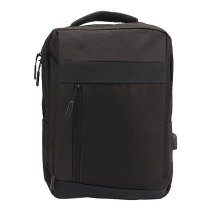 Extra Large Capacity Business Laptop Backpack, Multi Layer Large Capacity Business Laptop Bag with USB Charging Port, Unisex (Black)