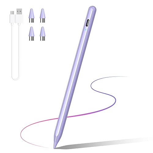 Stylus Pen for Android and i-OS, Stylists Pen for Touch Screens/i-Pad/Phones, Rechargeable Stylus Pencil for A-pple/Android/Tablet, 16.5CM, Purple - color: Purple, size: 1 Pack