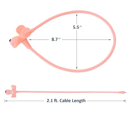 Bike Cable Lock with Keys,Silicone Covered Kids Cable Lock Cartoon Lock,2 Feet Lock for Bike,Door,Skateboard,Helmet and More(Light Pink, Large) - color: Light Pink